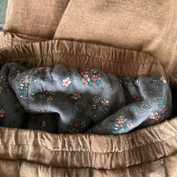 100% Cotton, Quilted, Warm Harem Pants, OS , cinamon color - Picture 8 of 11